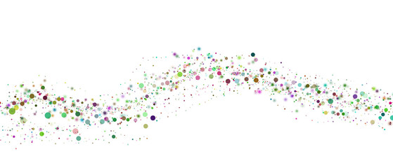 Colorful Confetti Wave on PNG Background, Celebration Decoration