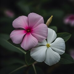 Obraz premium Pink and white flowers in bloom