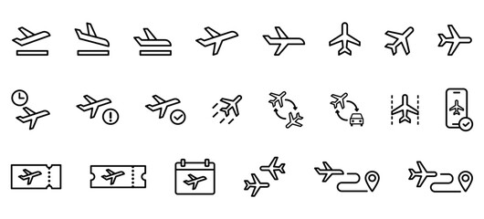 飛行機・航空機・ジェット機アイコン