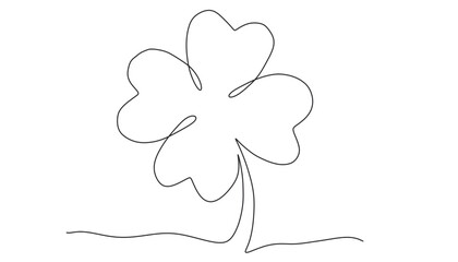 Continuous line drawings of leaf