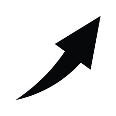 Arrow icon representing growth and increase isolated on white background