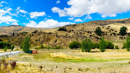 Fototapeta premium Panoramic view of mountaions of Cardona, New Zealand 2023 Mar.3
