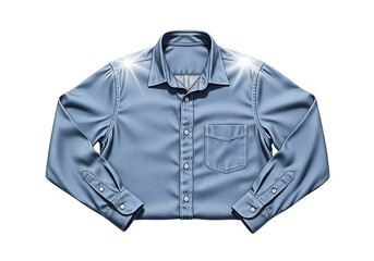 Blue Denim Shirt with Pocket and Buttons.