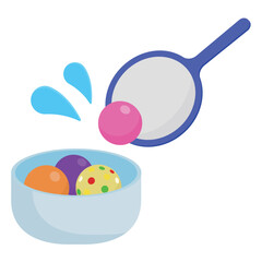 スーパーボールすくい　ポイ　素材　イラスト