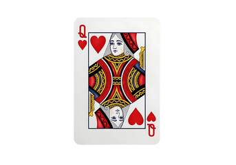 Queen of Hearts Playing Card Portrait.
