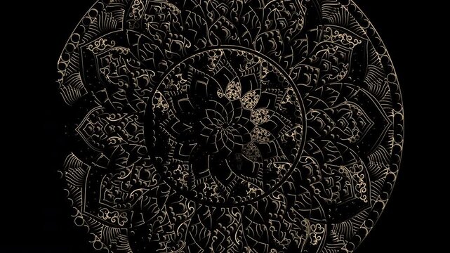 Luxury Islamic Mandala Pattern rotating 4K