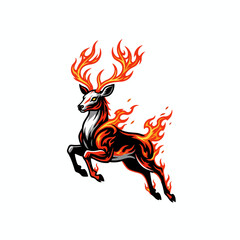 Naklejka premium horse in fire