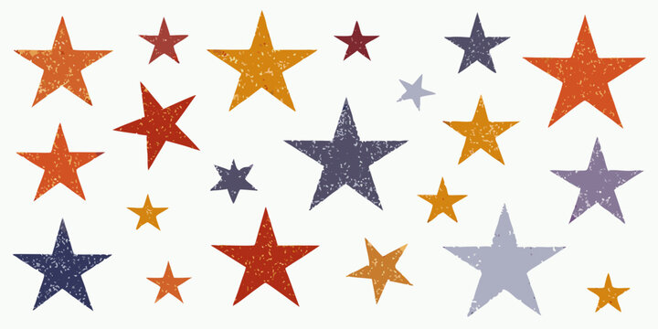 Colorful star pattern against a white background playful and decorative