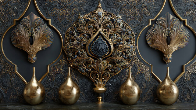 modern colors nature damask with texture pattern 
