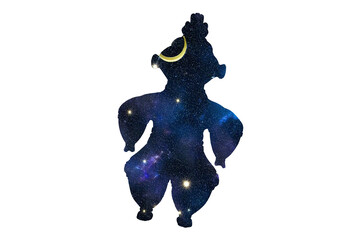 遮光器土偶のシルエット
