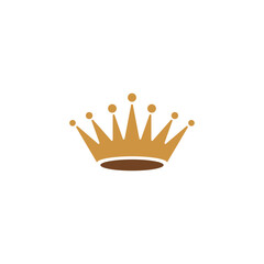 Luxury gold crown logo design