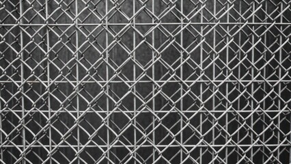 Abstract metal mesh pattern against dark surface for background or texture