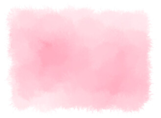 ピンクの水彩フレーム