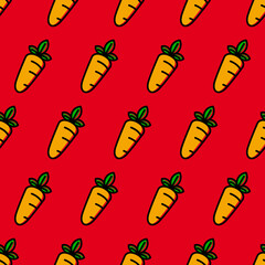 Carrot Seamless Pattern Design. Carrot Background Vector