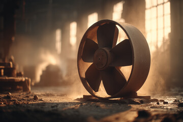 Factory ventilation fan blade.