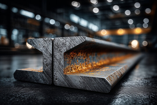 Single steel beam corner.