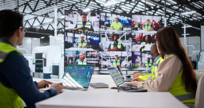 Executives Planning Automation In Video Conference Call