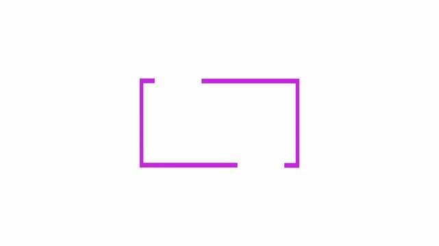 rectangle with quotation marks quote speech in transparent background 4k animation rectangle with question marks animation with alpha channel.