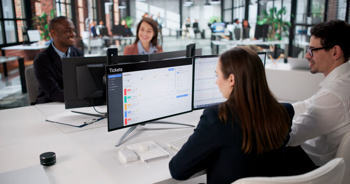 Efficient Young Man Installs Computer Software System