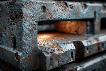 Steel casting mold.