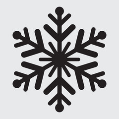 Fototapeta premium A detailed illustration of a black snowflake against a light gray background