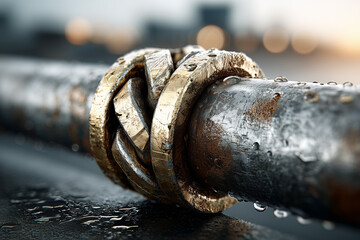 Single steel pipe joint.