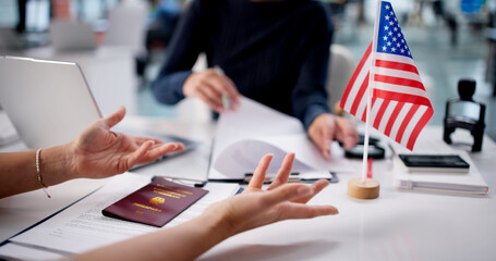 Woman Meeting Immigration Attorney