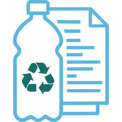 Electronic waste disposal illustration showing a trash bin with circuit board and lightning bolt symbol