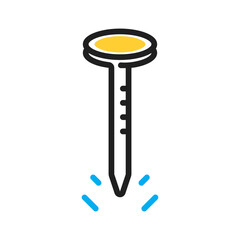 Vector multi color icon for Nail