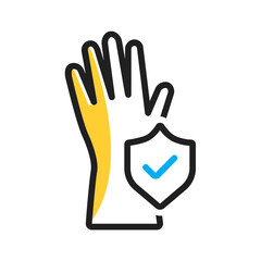 Obraz premium Vector multi color icon for Safety gloves
