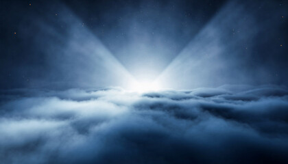 Soft Focus Light Beam Filling Foggy Air with Bright Core Fade 2026