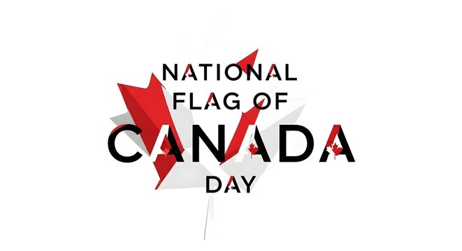 Canada Day logo with maple leaf and text