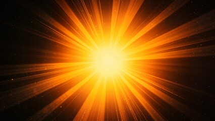 Obraz premium Bright orange light burst in dark space