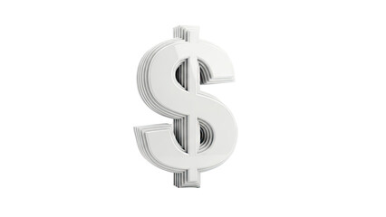 Obraz premium White 3D Dollar Sign