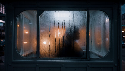 Foggy Ticket Booth Window Clearing to Reveal Dark Theater Interior 2026