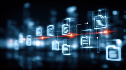 Fototapeta premium A stable system connects the project agenda and reminder so software innovation consistently supports success