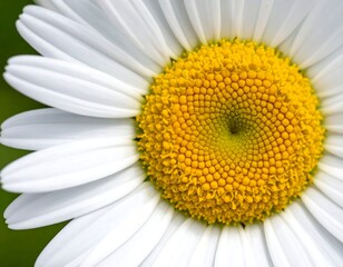 A vibrant close-up of a common daisy, showcasing pristine white petals radiating from a sunny yellow center