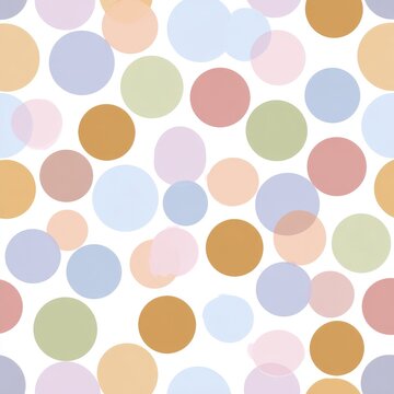 Seamless polka dot design for a contemporary nursery, featuring Easter pastel seamfree polkadots