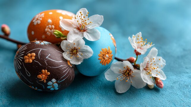 Luxury boutique hotel's elegant Easter banner featuring a floral motif