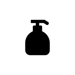 Obraz premium Hand sanitizer container symbol with clean simple medical protection design Vector illustration