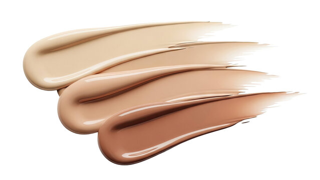 Swatches of Foundation in Varying Shades