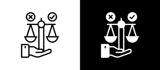 Ethical Decision linemixed icon