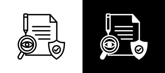 Transparency Policy linemixed icon