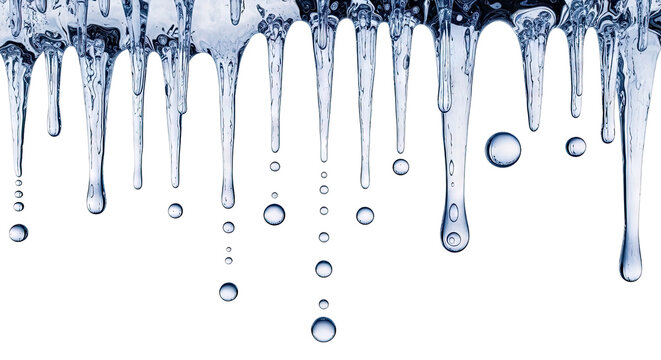 Melting Icicles with Dripping Water Droplets