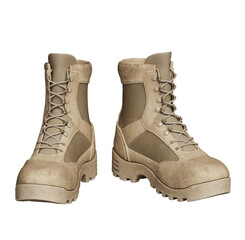 황갈색 가죽 군용 전투화 Tan Leather Military Combat Boots