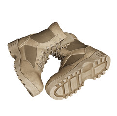 황갈색 가죽 군용 전투화 Tan Leather Military Combat Boots