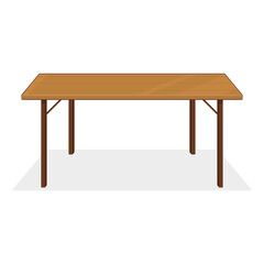 Wooden Rectangle Table cartoon cute