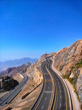 street view of the city of at taif al hada which is one of the historic cities during the struggle of the Prophet Muhammad