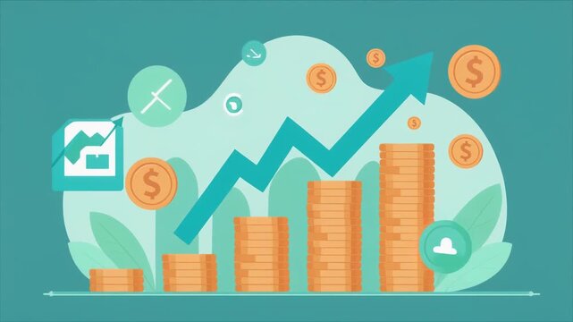 vector illustration of a business graph