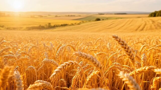 GoldenWheatFieldatSunset